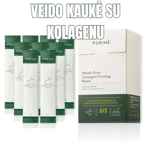 Purime™ Veido Kaukė Su Kolagenu | Spindinti Ir Stangri Veido Oda