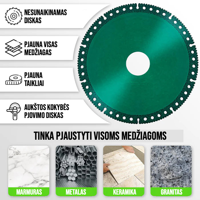 Nesunaikinamas Pjovimo Diskas | Pjaukite Bet Ką Tiksliai Ir Patogiai