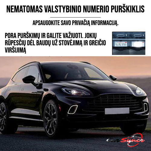 CarSync™ Maskuojantis Valstybinio Numerio Purškiklis | Atsisveikinte Su Baudomis