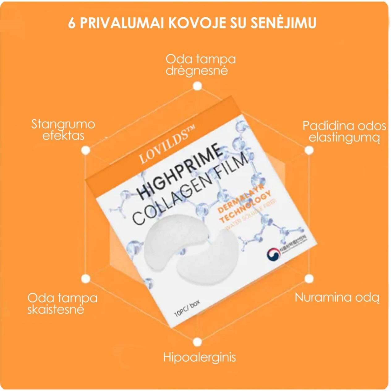 Lovids™ Korėjietiška Paakių Kaukė Su Kolagenu