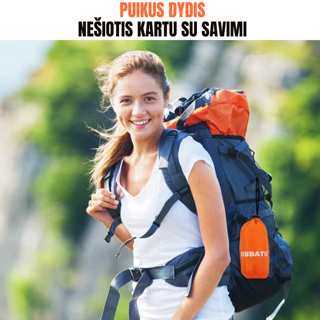Vandeniui Atsparus Mini Miegmaišis | Sukurtas Taip, Kad Neužimtų Daug Vietos Iškylaujant