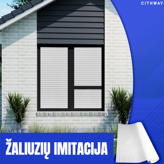 Cithway™ Vienpusė Žaliuzių Imitacijos Plėvelė Langams | Puiki Apsauga Nuo Vagių