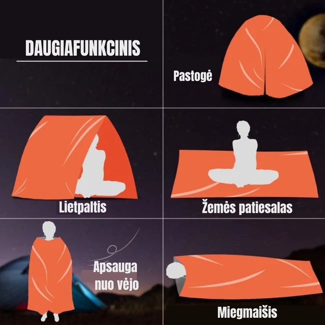 Vandeniui Atsparus Mini Miegmaišis | Sukurtas Taip, Kad Neužimtų Daug Vietos Iškylaujant