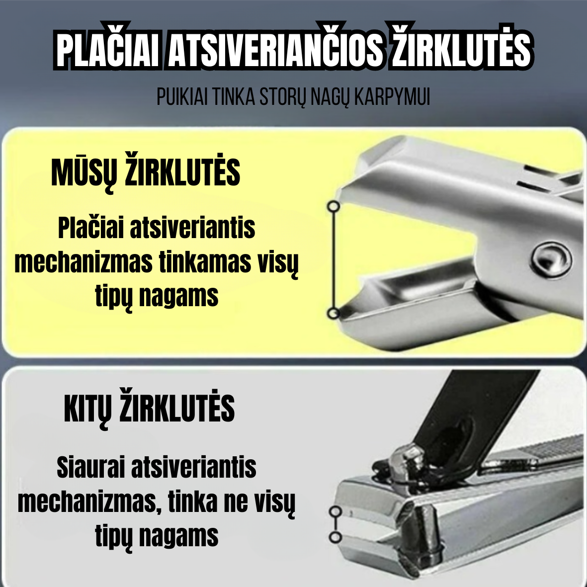 Nešiojamos Žirklutės Nagams | Lengva Nagų Priežiūra