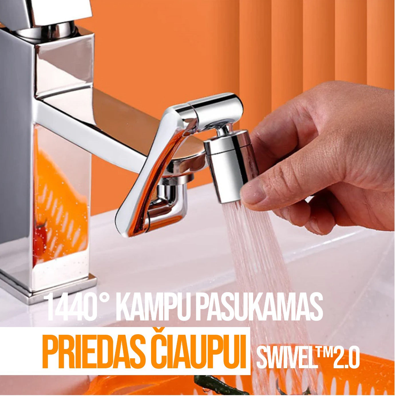 Swivel™2.0 Pasukamas Priedas Čiaupui | Dar Niekada Nebuvo Taip Patogu