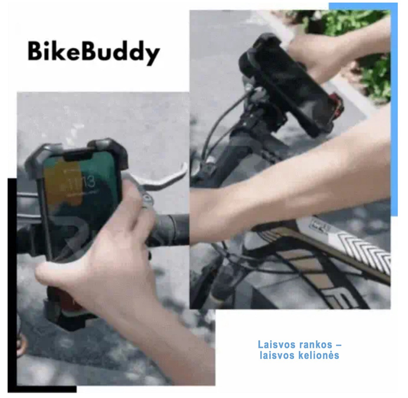 Bikebuddy 2.0™ Telefono Laikiklis Dviračiui | Daugiau Jokios Žalos Telefonui