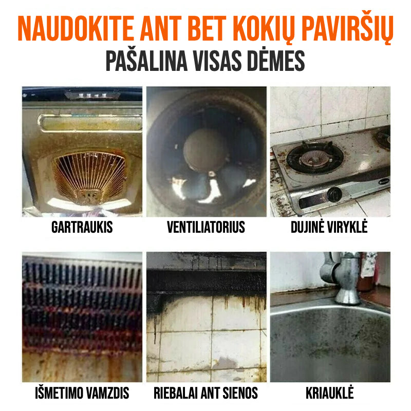 Įvairių Paviršių Valiklis | Panaikink Dėmes Per Kelias Sekundes