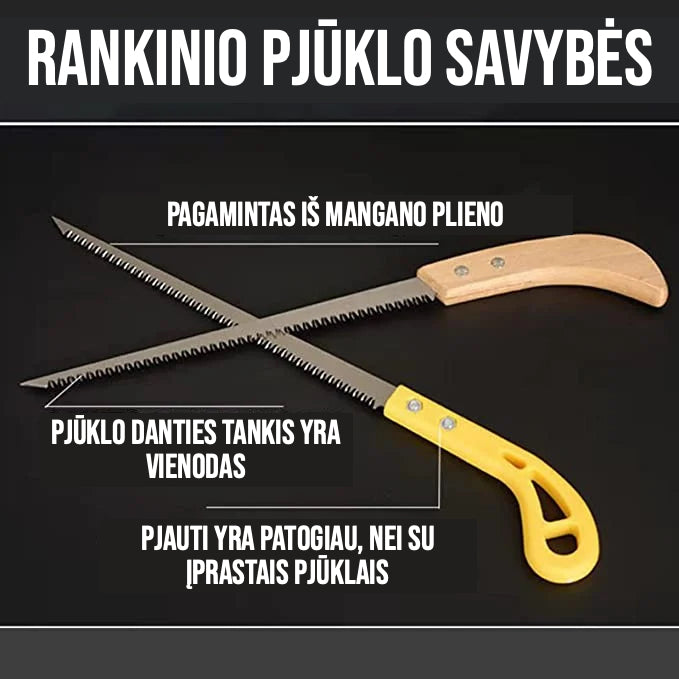 Rankinis Pjūklas Iš Mangano Plieno