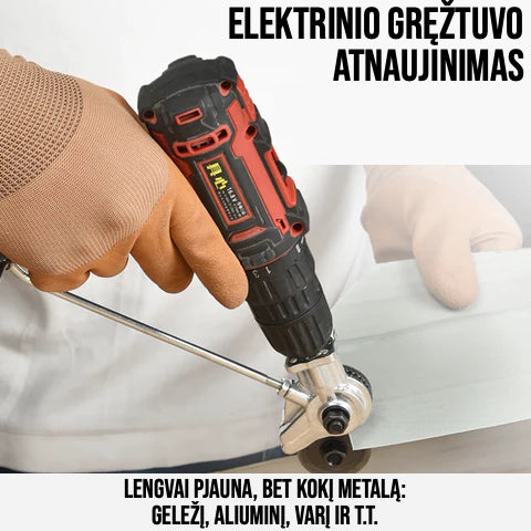 DrillCutPro™ Metalo Pjovimo Adapteris Grąžtui | Patogus Grąžto Adapteris