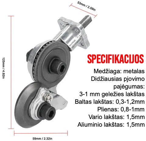 DrillCutPro™ Metalo Pjovimo Adapteris Grąžtui | Patogus Grąžto Adapteris