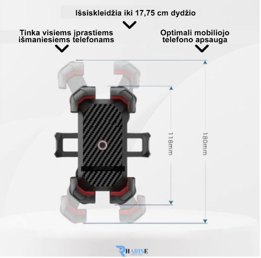 Bikebuddy 2.0™ Telefono Laikiklis Dviračiui | Daugiau Jokios Žalos Telefonui