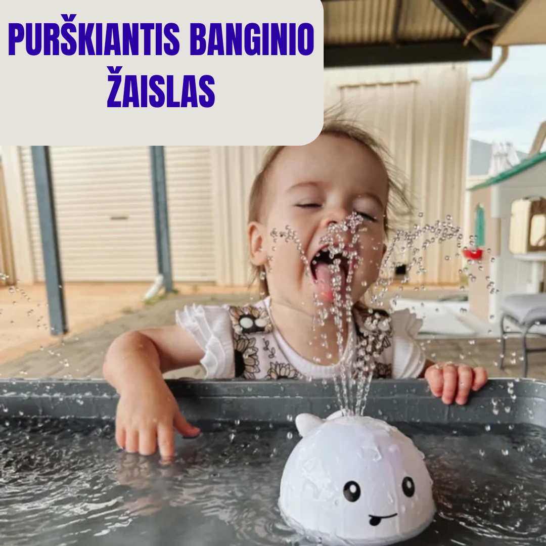 Splashy™ Purškiantis Banginio Žaislas | Visų Vaikų Mylimas Žaislas