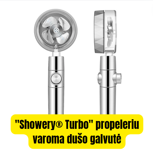 ShoweryTurbo™ Propeleriu Varoma Dušo Galvutė | Sutaupykite Daug Vandens