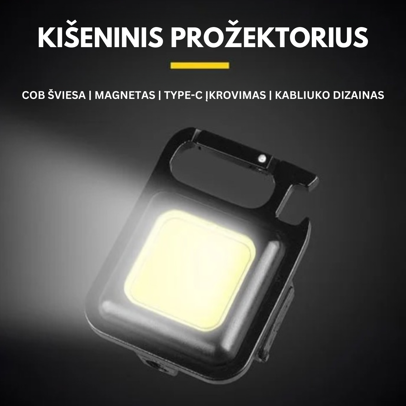 UltraLight™ Mini Prožektorius | Itin Ryški Šviesa Ant Jūsų Raktų Pakabuko