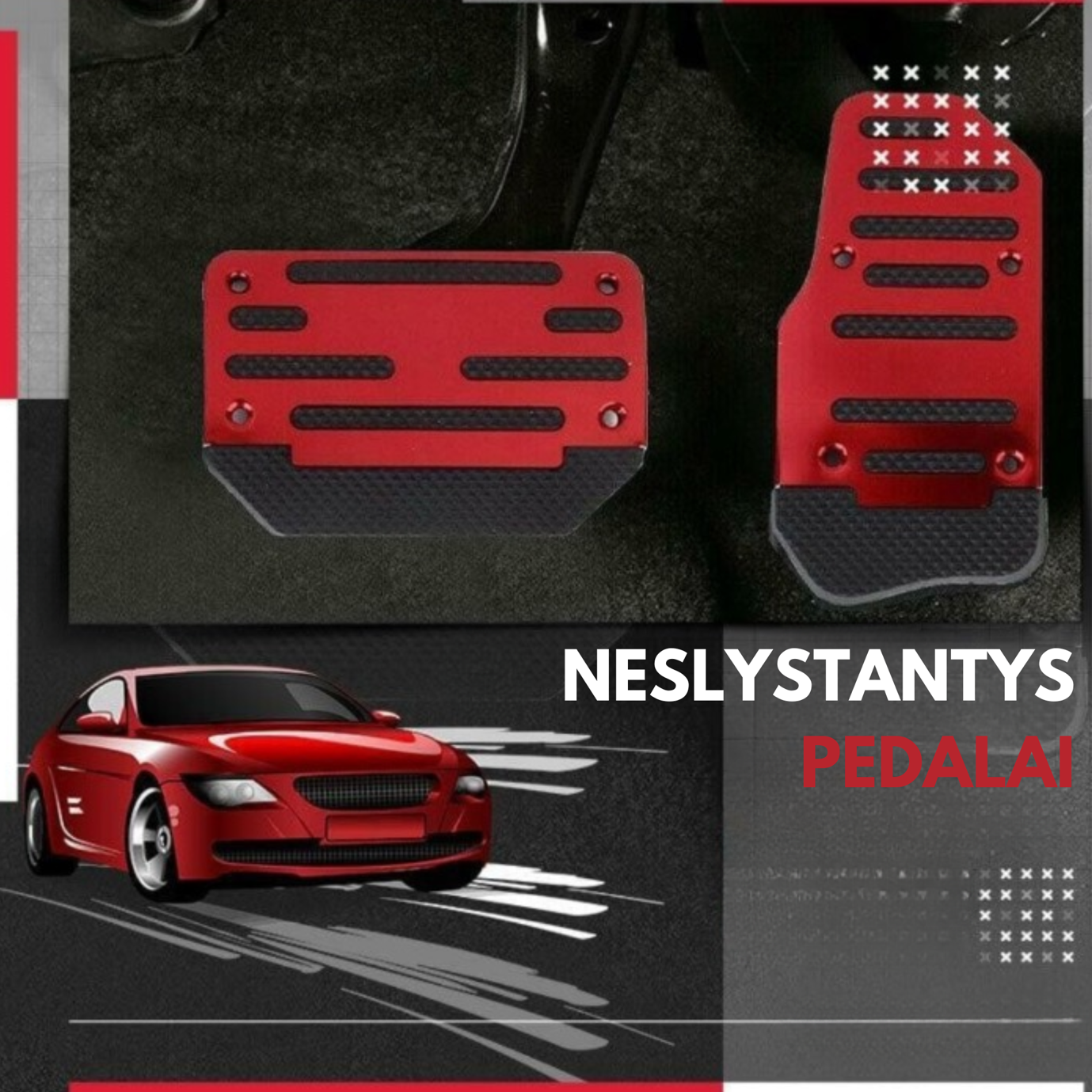 Vroom™ Neslystantys Pedalų Dėklai | Pamodifikuokite Savo Automobilio Išvaizdą