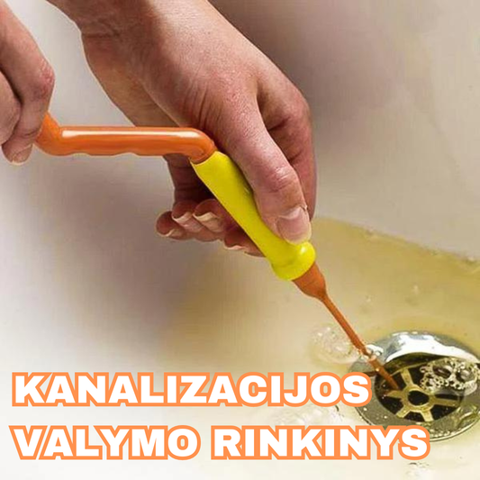 Kanalizacijos Valymo Rinkinys | Pamirškite Užsikimšusius Vamzdžius